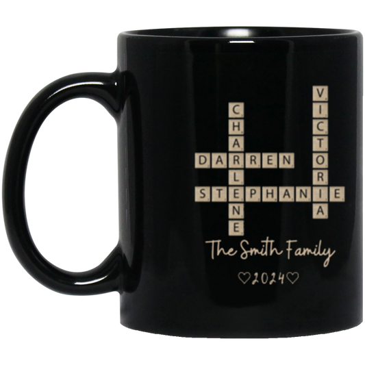 2024? (7) Cross Word Family Black Mug