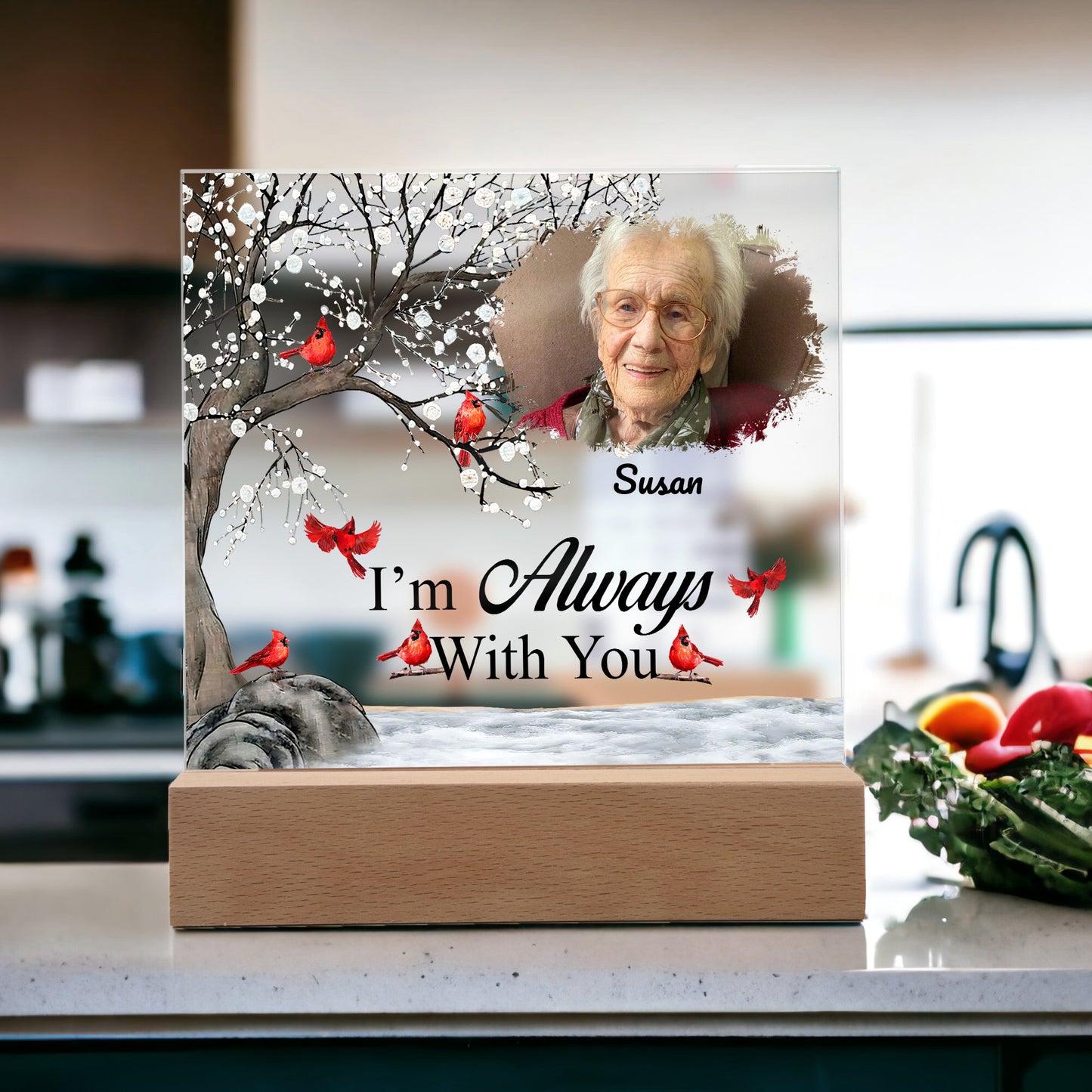 Those We Love Don't Go Away Memorial - Robin Memorial - Personalized Remembrance Gifts - Christmas Memorial