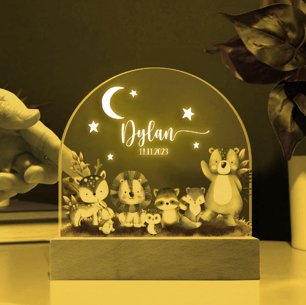 Personalized baby night light, Kids Night Light with name, Baby Room Decor, Baby Shower Gift, Baby Bedside Lamp, Baptism Gift