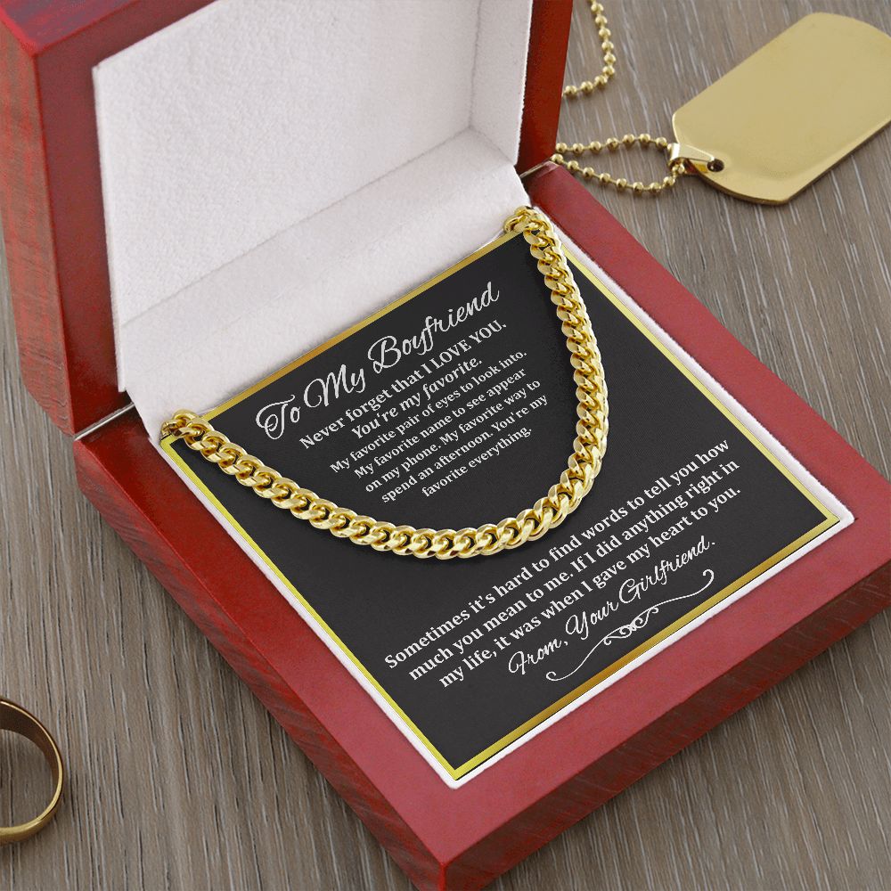 Your Special Gift To Him Cuban Link Chain (Boyfriend)