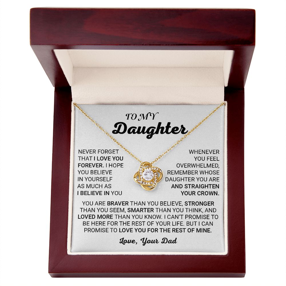 TO MY DAUGHTER (LOVE KNOT NECKLACE)