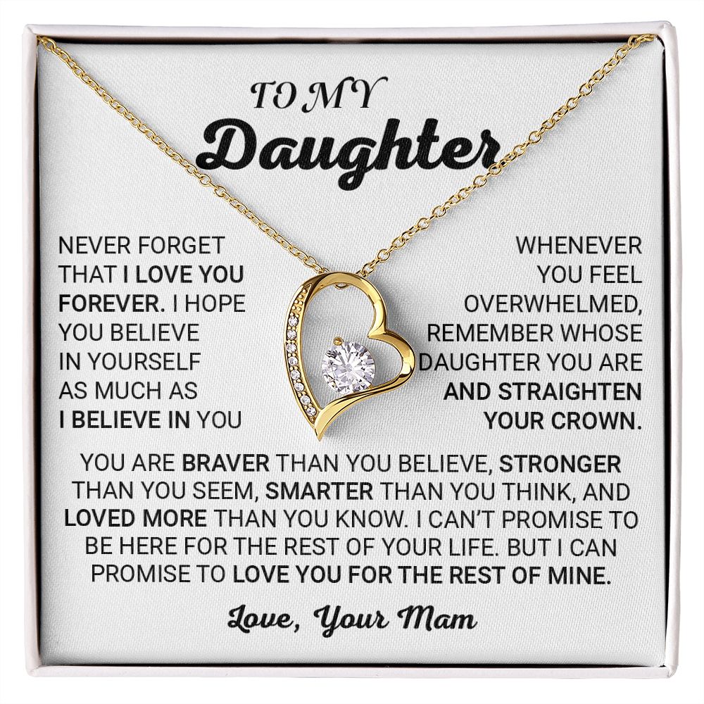 TO MY DAUGHTER (FOREVER KNOT NECKLACE)